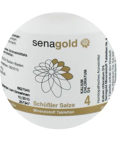 Schuessler Salt No. 4 Tablets | Kalium Chloratum D6 | Gluten-Free | 1000 Pieces - International Shipping Available - Buy Online on GoSupps.com