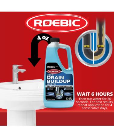 Roebic Liquid Drain Buildup Remover - 32 oz | Effective Clog Prevention & Bacteria Treatment for Slow Drains - International Shipping Available - Buy Online on GoSupps.com
