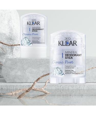 Natural Aluminum-Free Deodorant Stone Stick - Classic Pure Alum for Men Women & Teens - 70g Crystal Mineral Salt - Buy Online on GoSupps.com