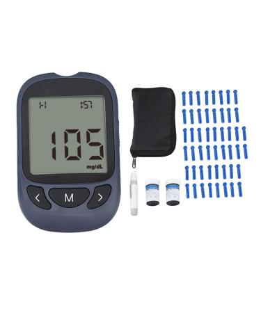 Blood Glucose Meter Diabetes Test Kit 50 Pieces Test Strips + 50 Lancets High Precision Automatic Identification Large Screen Data Blood Glucose Diabetic Test Set
