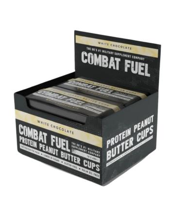 Combat Fuel Protein Peanut Butter Chocolate Cups (White Chocolate) 10 x Packs of 2 Cups