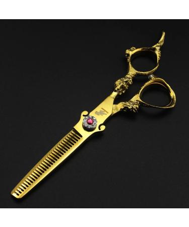 Hair Cutting Scissors Shears 6 Inch All Golden Dragon Hairdressing Barber Scissors Professional Barbershop Scissor Haircut Salon Cutting Shears Set Thinning (Color : 6.0 2PCS Set) - Buy Online on GoSupps.com