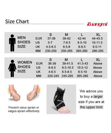 Kuangmi Ankle Bandage with Side Support & Adjustable Belt - Size L (42-44) - Starch Protection for Injuries | International Shipping - Buy Online on GoSupps.com