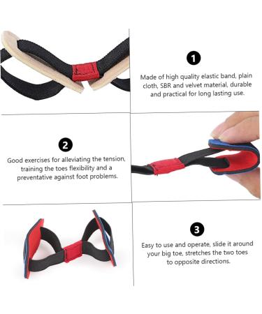 BESPORTBLE Cleat 3pcs Strap Elastic Exercise Bands - Hallux Valgus Brace with Thumb Splint for Bunion Stretcher and Foot Support - Buy Online on GoSupps.com