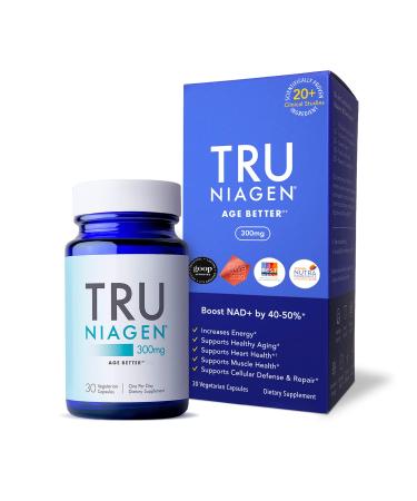 Multi Award Winning Patented NAD+ Booster Supplement More Efficient Than NMN - Nicotinamide Riboside for Cellular Energy Metabolism & Repair. Healthy Aging - 30ct/300mg (30 Servings) 30 Servings (Pack of 1)