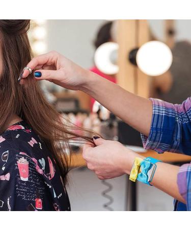 10 Pieces Hair Parting Ring with Magnetic Pin Holder Wrist Adjustable Pinky Hair Parting Tool Metal Braiding Rings for Parting Hair Hair Selecting Tools (Blue) - Buy Online on GoSupps.com