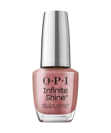 OPI Infinite Shine Long Wear Nail Polish | Opaque Pink Metallic Shimmer Gel Like Nail Polish | Vegan Long Lasting Streak Free Chicago Champaign Toast