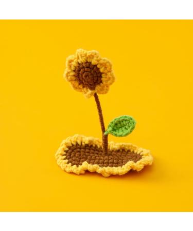 AJOIDR Delicate Sunflower Crocheted Barrettes Clip Harajuku Hairpin Sweet Girls Side Clip Harajuku Lady 3D Sunflower - Buy Online on GoSupps.com