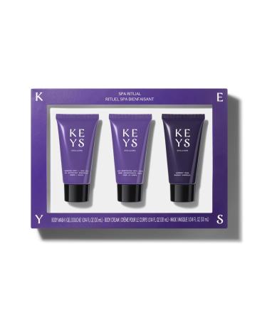 Keys Soulcare Spa Set Trio Includes Harmony Mask Body + Hand Wash & Body Cream Cleanses Moisturizes Nourishes & Soothes Skin + Body Cruelty-Free
