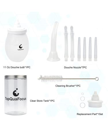 TopQuaFocus Extra Large Enema Bulb Kit with Anti-Back Valve | Private Hygienic Douche for Men and Women | 14.2 OZ/420ML - Buy Online on GoSupps.com