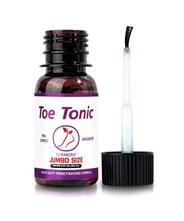 XL TOE TONIC CITRUS - Toenail Fungus Treatment  Pau DArco (Handroanthus impetiginosus), Mugwort (Artemisia vulgaris), Turmeric, Grapefruit Extract - Toenail and Nail Care, Nail Support - Athlete's Foot- Strengthens Broken, Cracked, Discolored Nails - Medi
