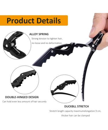 Crocodile Clips Hair Sectioning Hair Clips For Styling Colorful Hair Clips Hairdressing Clips for Salon Hair Cutting Clips for Hairdresser(10pck) (6 blue + yellow + black + purple + pink + red) blue + yellow + black + purple + pink + red 6 - Buy Online on GoSupps.com