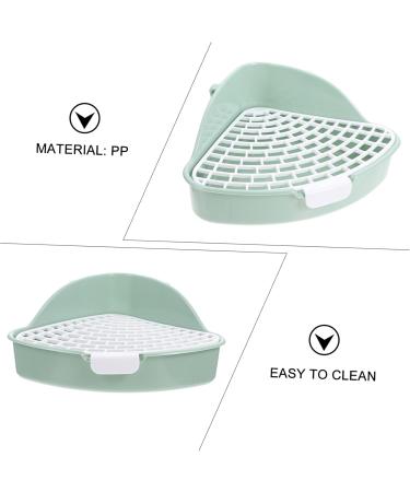 Kisangel 2pcs Box Rabbit Toilet Guinea Toilet Bunny Potty Trainer Cage Chinchilla Bins Animal Rabbit Potty Pp 25X20X10CMx2pcs Greenx2pcs - Buy Online on GoSupps.com