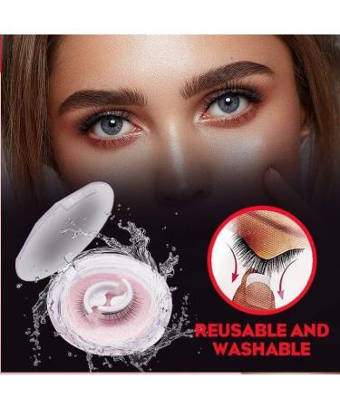 fencyatt Banrlopu Eyelashes Reusable Self Adhesive Eyelashes Glazyboo Self Adhesive Eyelashes Reusable No Glue Natural Look (2PCS Natural 08) - Buy Online on GoSupps.com