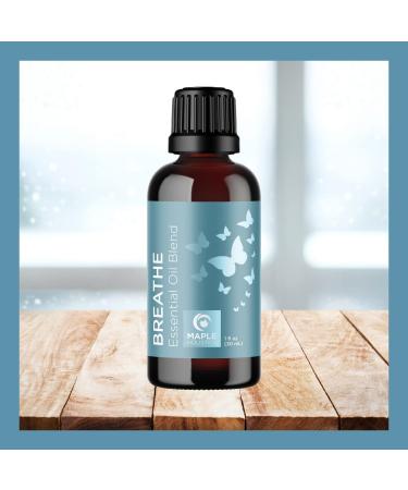 Breathe Blend Essential Oil for Diffuser - Eucalyptus, Peppermint, Tea Tree, and Mint Oils for Invigorating Home and Shower Aromatherapy - Buy Online on GoSupps.com