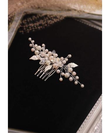 Kercisbeauty Pearl and White Flower Hair Comb for Women and Girls Wedding Bridal Hair Jewelry Side Hairpiece Cute Hair Accessories for Brides Bridesmaid Flower Girls Bridal Shower Hair Jewelry - Buy Online on GoSupps.com