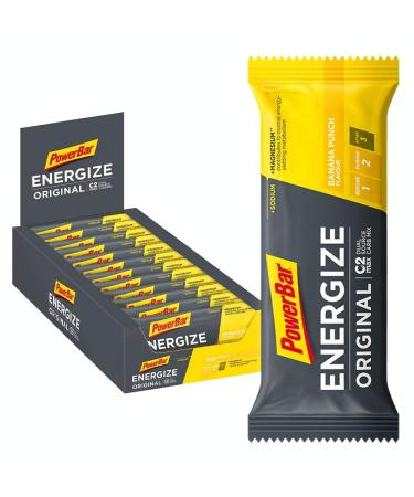 Powerbar Energize Original Banana Punch 25x55g - High Carb Energy Bar + C2MAX Magnesium and Sodium