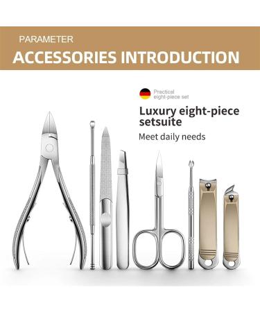 8-Piece Nail Clipper and Nail Enhancement Set with Sloping Stainless Steel Professional Nail Clipper Leather Storage Box (Color : C3) - Buy Online on GoSupps.com