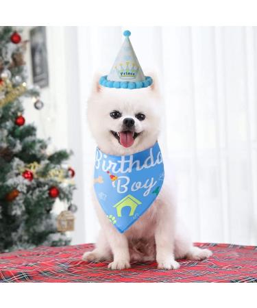 Dog Birthday Bandana Hat Kit Triangle Cotton Dog Scarf with Cute Birthday Boy/Girl Decorations Puppy Birthday Party Hat Set Dog Birthday Cake Outfit Gift/Pet Party Supplies Accessories (pink) - Buy Online on GoSupps.com