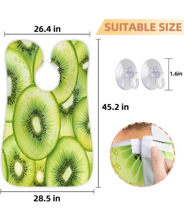 Kiwi Fruit Beard Bib Apron | Beard Hair Catcher for Men | Perfect Father's Day & Anniversary Gift | Includes 2 Suction Cups - Buy Online on GoSupps.com