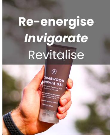 ManCave Cedarwood Shower Gel 200ml - Natural Formulation, Vegan-Friendly, Sulphate & Paraben Free, Made in England | Fresh & Wood Aroma | Recycled Plastic Tube | Pack of 1 - Buy Online on GoSupps.com
