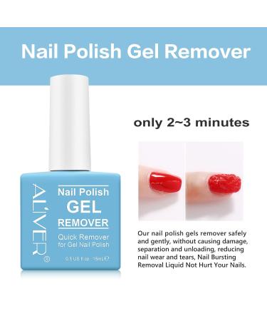 ALIVER Gel Nail Polish Remover Kit with Cuticle Oil - Fast & Easy Gel Polish Removal - Moisturizing and Strengthening Formula - No Irritation - Blue+Green - Buy Online on GoSupps.com