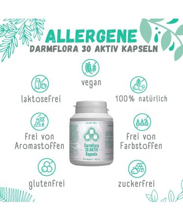 Darmflora 30 ACTIVE - 90 Vegan Capsules with 30 Bacterial Strains & Organic Inulin - High Dose Enteric-Coated Probiotics for Optimal Gut Health - Buy Online on GoSupps.com