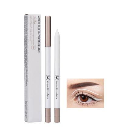 Iouyjiu Long Lasting Eyeliner Pencil Eyeliners for Women Eyeliner Makeup PencilProfessional White Eyeliner PencilEye Silkworm Brighten Up Eyeliner Pen for Women 102