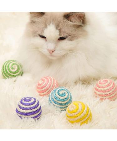 Shengruili Cat Sisal Ball - 8 Eco-Friendly Interactive Cat Toy Balls for Kittens | Durable Sisal Rope | Perfect Pet Playtime - Buy Online on GoSupps.com