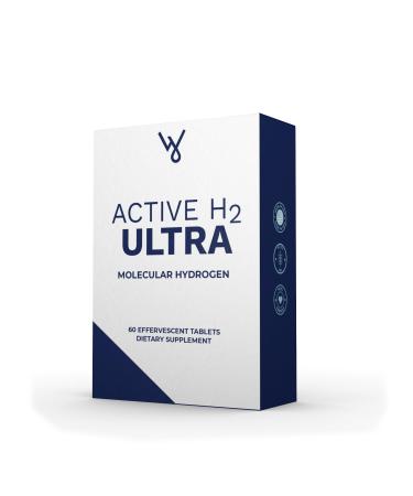 Active H2 Ultra Hydrogen Water Tablet - Optimize Health Support Immunity and Balance Antioxidants with Benefits of Molecular Hydrogen (1 Bottle 60 Tablets) Unflavored 60.0 Servings (Pack of 1)