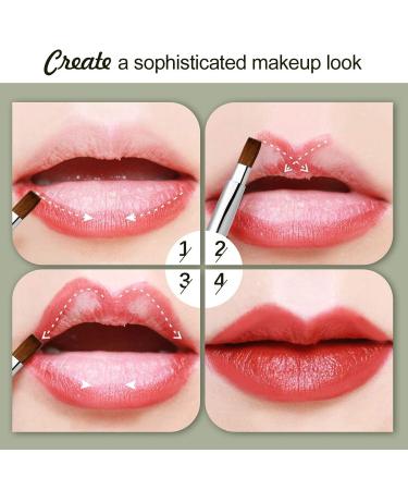 Retractable Lip Brush with Cap - Professional Makeup Tool for Lipstick & Gloss - Silver - Buy Online on GoSupps.com