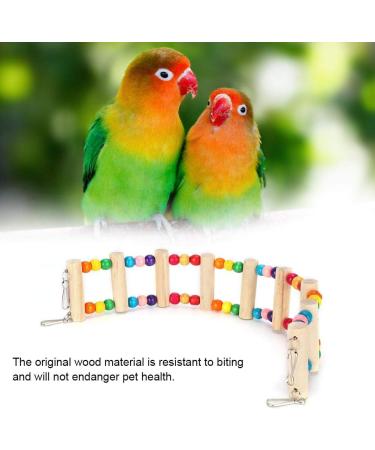 Pet Parrot Suspension Bridge Wooden Bird Cage Ladder Bridge Climbing Swing Toy for Cockatiel Parakeet Bird Perch Stand Pet Bird Cage Accessories for Rats Hamster Squirrel (6x30cm) - Buy Online on GoSupps.com