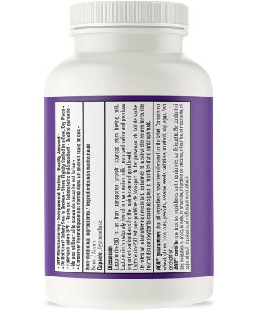AOR - Lactoferrin-250mg 60 Capsules - Lactoferrin Supplements for Iron Deficiency Supplement Immune System Support & Antioxidant Supplement - Anti Inflammatory Supplement - Supports Iron Absorption - Buy Online on GoSupps.com