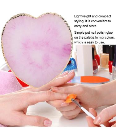 HURRISE Heart Styling Resin Nail Art Palette Delicate Colorful Paint Drawing Color Dish for Manicure DIY Color Mixing Board Nail Tips Display TrayPurple - Buy Online on GoSupps.com