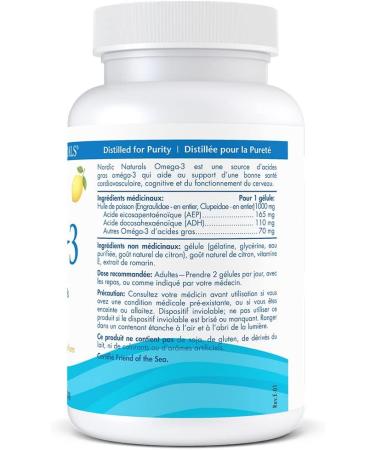 Nordic Naturals Omega-3 Soft Gels - Omega-3 Essential Fatty Acids Aid in Cognition Heart Health and Immune Support Lemon Flavor 60 Count 60 Count (Pack of 1) - Buy Online on GoSupps.com