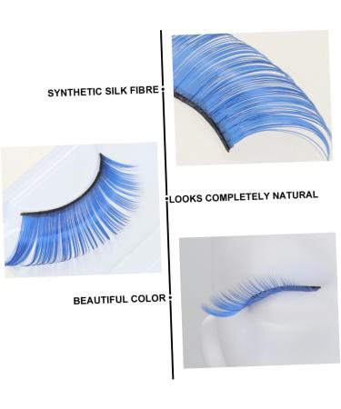 ABOOFAN 4 Pairs Blue Long Eyelashes Girls Clothing Girl Clothes Adult Costumes Nature Fluffy Long Lashes Cosmetic Eyelashes Halloween False Eyelashes Blue Eyelashes Makeup Christmas 3d - Buy Online on GoSupps.com