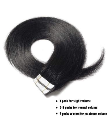 Buy Silk-Co Tape In Extensions | Real Remy Hair - #1 Deep Black - 20 Packs 4cm Wide - 50g - 55cm Length - Wholesale International Shipping - Buy Online on GoSupps.com