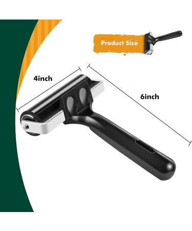 Lydia's Deal 4-Inch Black Rubber Roller Brayer for Printmaking, Crafting, Printing, Inking, and Stamping | Ink Roller Tool - Buy Online on GoSupps.com