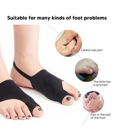 Bunionette Sleeve for Soreness Relief - Soft Bunion Corrector for Waiters & Retail Workers (Size S) - Black - Buy Online on GoSupps.com