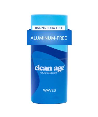 Aluminum Free Deodorant for Kids and Teens - 2 oz stick (Pack of 1) - Waves - Teen Deodorant for Girls and Boys - Paraben Free Deodorant - Made with all natural deodorant ingredients 2 Ounce (Pack of 1) Waves