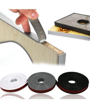 Beautifully adhesive edge protection self-adhesive soft TPE edge protection baby for pulling and sticking on foldable edge protection for cabinet repair (1 x9.8 ' black) and25mm* 3m black
