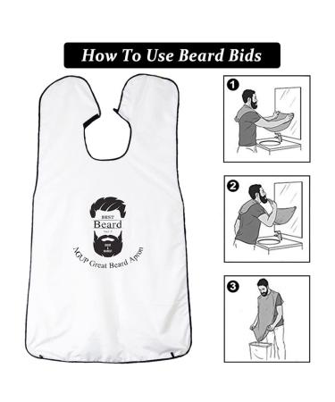 Beard Bib for Men - Non-Stick Shaving Tool & Hair Catcher Apron | Perfect Father's Day Gift for Dad Boyfriend or Husband - Buy Online on GoSupps.com