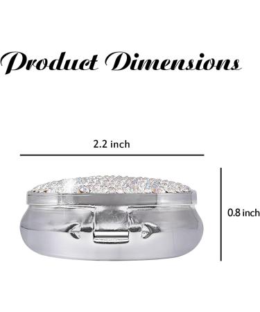 Shiny Diamonds Pill Box - Travel 3 Compartment Organizer for Vitamins Fish Oils & Supplements | Ideal Medicine Storage Solution - Buy Online on GoSupps.com