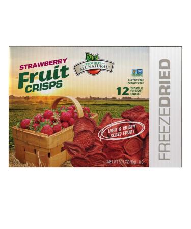Brothers-ALL-Natural Strawberry Fruit Crisps - 24 Pack (0.26 oz each) | Healthy Snack - Buy Online on GoSupps.com