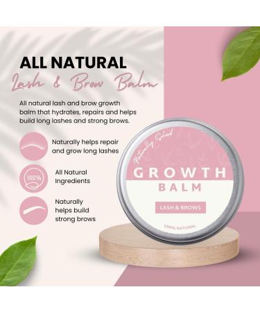 Naturally Solved Lash & Brow Growth Balm - All Natural Hair Growth Formula with Castor Oil & Shea Butter - Easy Application - Buy Online on GoSupps.com