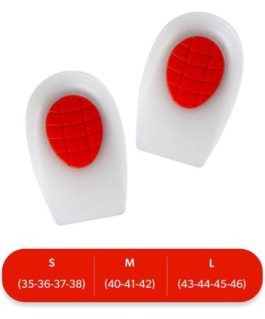 Silicone Heel Cups for Plantar Fasciitis - Comfortable Insoles for Heel Pain Relief - Medium Size Heel Cushions - Buy Online on GoSupps.com