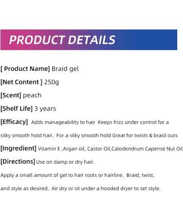Lembrd Braid Styling Gel | 250ml Extreme Hold Styling Wax Edge Hair Paste | Braid Gel Extra Hold Control Edge for Frizzy Hair - Buy Online on GoSupps.com