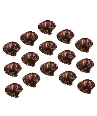 COOPHYA 15pcs Fake Vegetables Realistic Vegetables Faux Veggies Model Agarics Simulation Vegetables Agarics Props Lifelike Veggies Toy Decor Black Fungus Model Food Ornaments Pvc Dark Brown 5.00X4.20X1.00CM