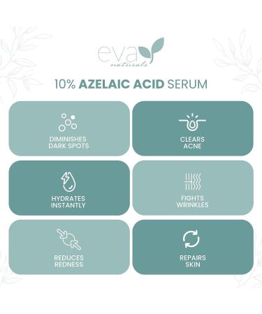 Azelaic Acid 10% Serum 2 oz - Skin Brightening, Redness Relief, Dark Spot Repair - Hyaluronic Acid and Niacinamide - 2 Fl Oz - Buy Online on GoSupps.com