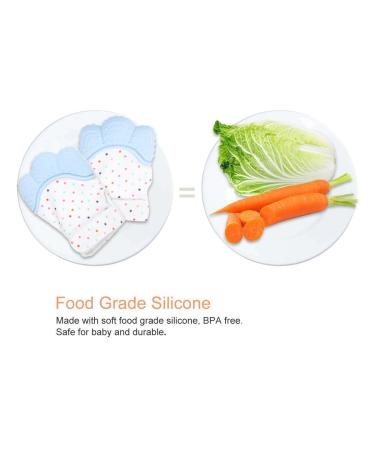 Funky Planet Baby Bite Glove & Bandana Bib - Safe Teething Toy for Infants - Silicone Rustling Gear for Dental Aid - Pink - Buy Online on GoSupps.com